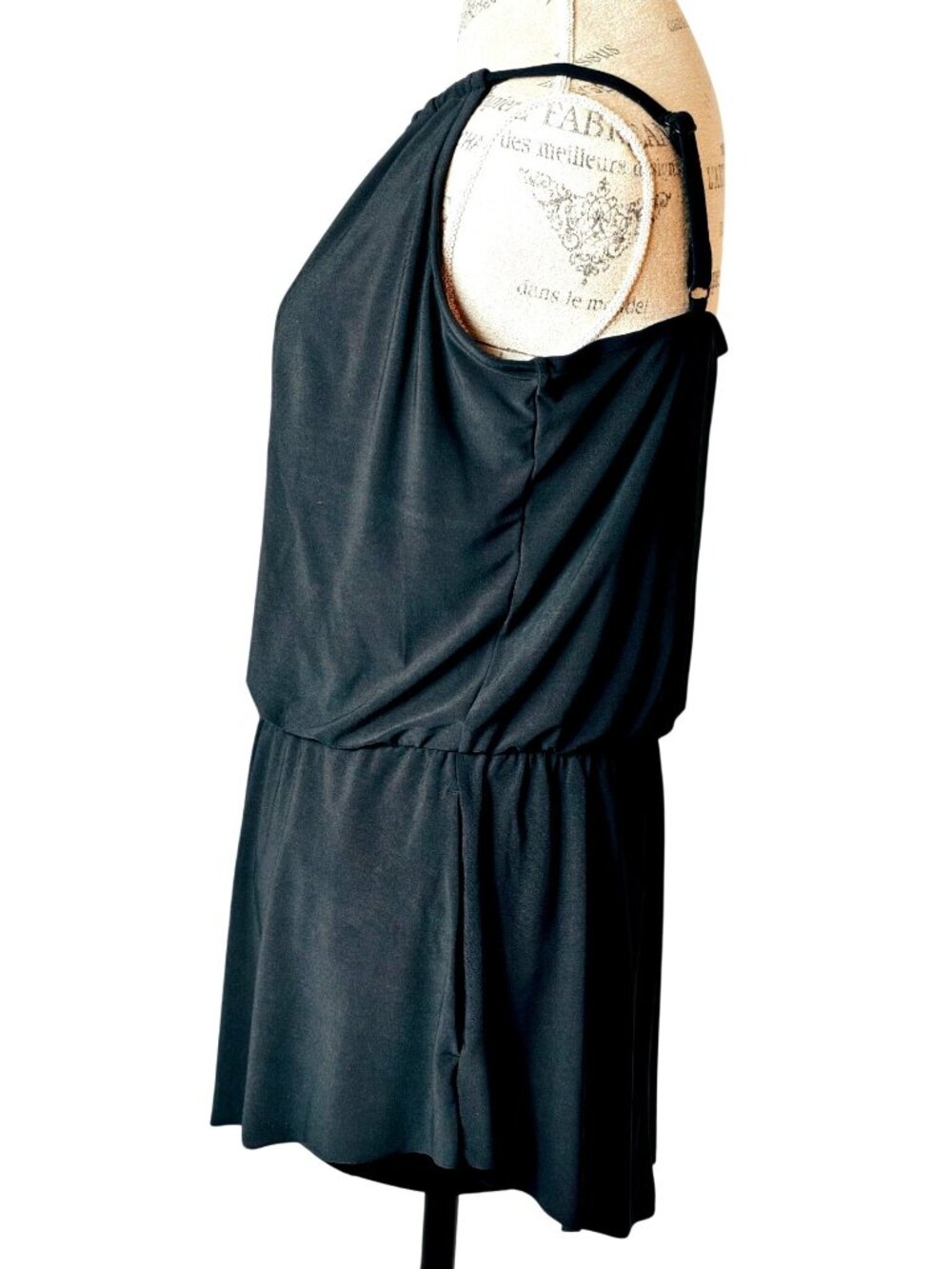 Aqua Green Womens XL Swimsuit Black Romper Pockets Adjustable Straps Swimwear - Picture 5 of 9